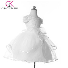 Грейс Карин с коротким рукавом белого кружева маленькие девочки наряды западных платье CL4606